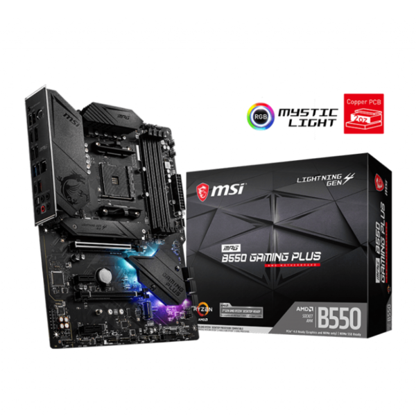 Mother MSI MPG B550 GAMING PLUS DDR4 AM4 (Serie 3000/4000/5000) (1885)