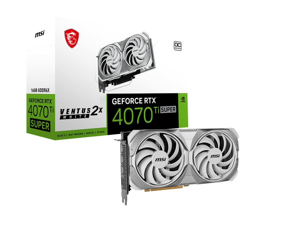 VGA MSI GEFORCE RTX 4070 TI SUPER 16G VENTUS 2X WHITE OC (1243)