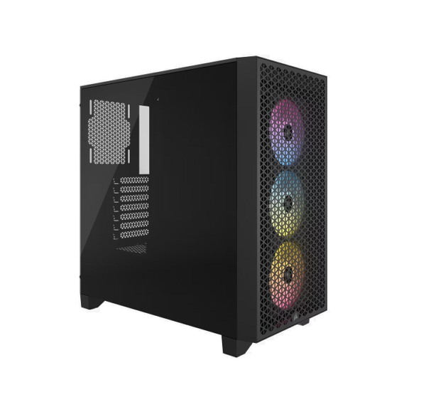 Gabinete Corsair 3000D RGB Airflow Mid-Tower TG RGB Fan x3 Black (0854)