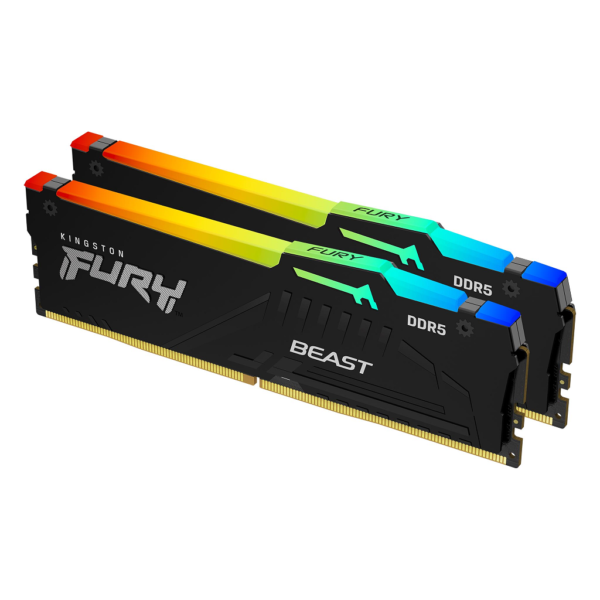 Memoria DDR5 Kingston 64GB (2x32GB) 6000 Mhz FURY Beast Black RGB (1882)