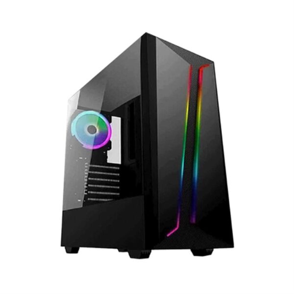 Gabinete CROMAX 8801 Gamer Negro Mid Tower RGB S/Fuente