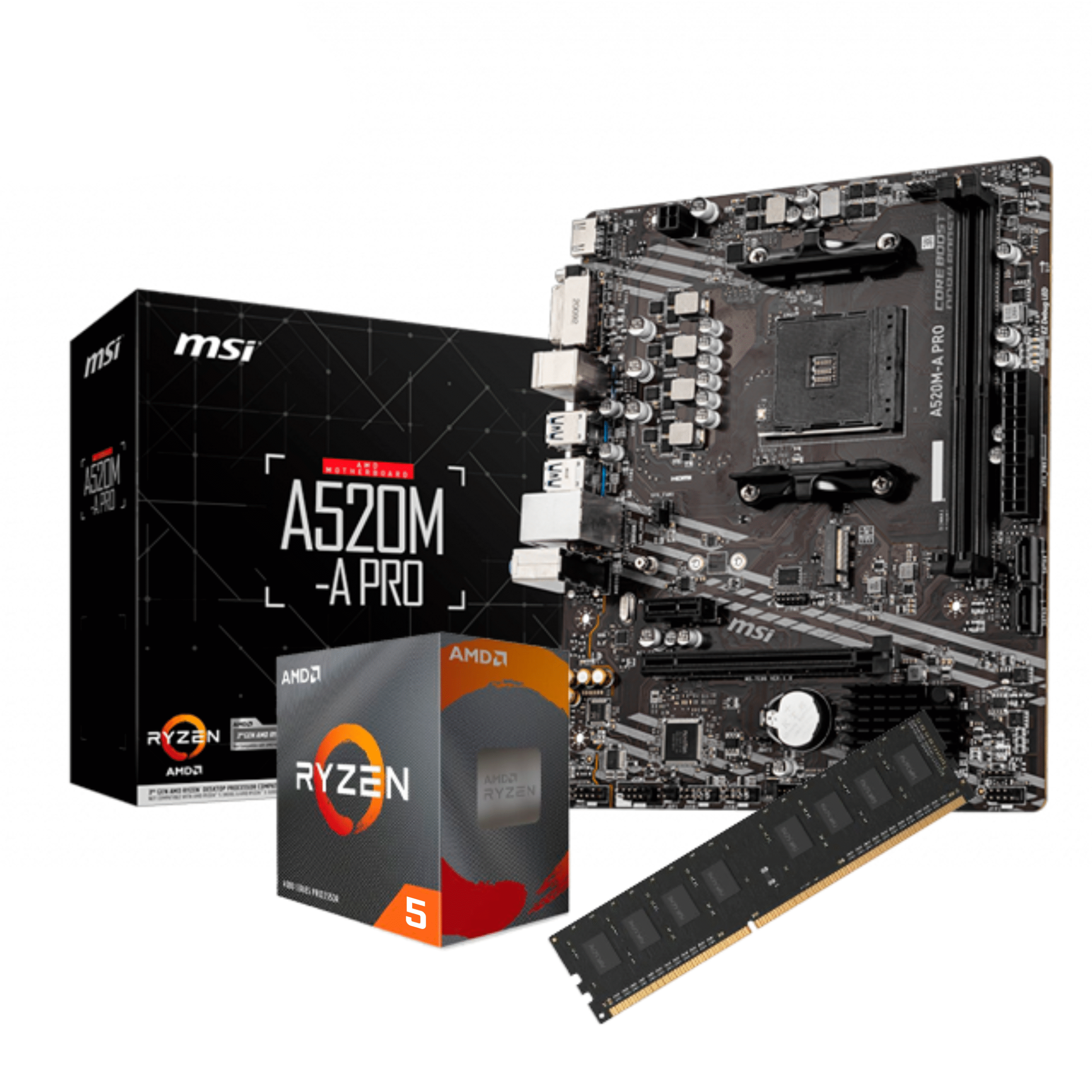 COMBO ACTUALIZACION RYZEN 5 5600GT + A520 + 16GB DDR4
