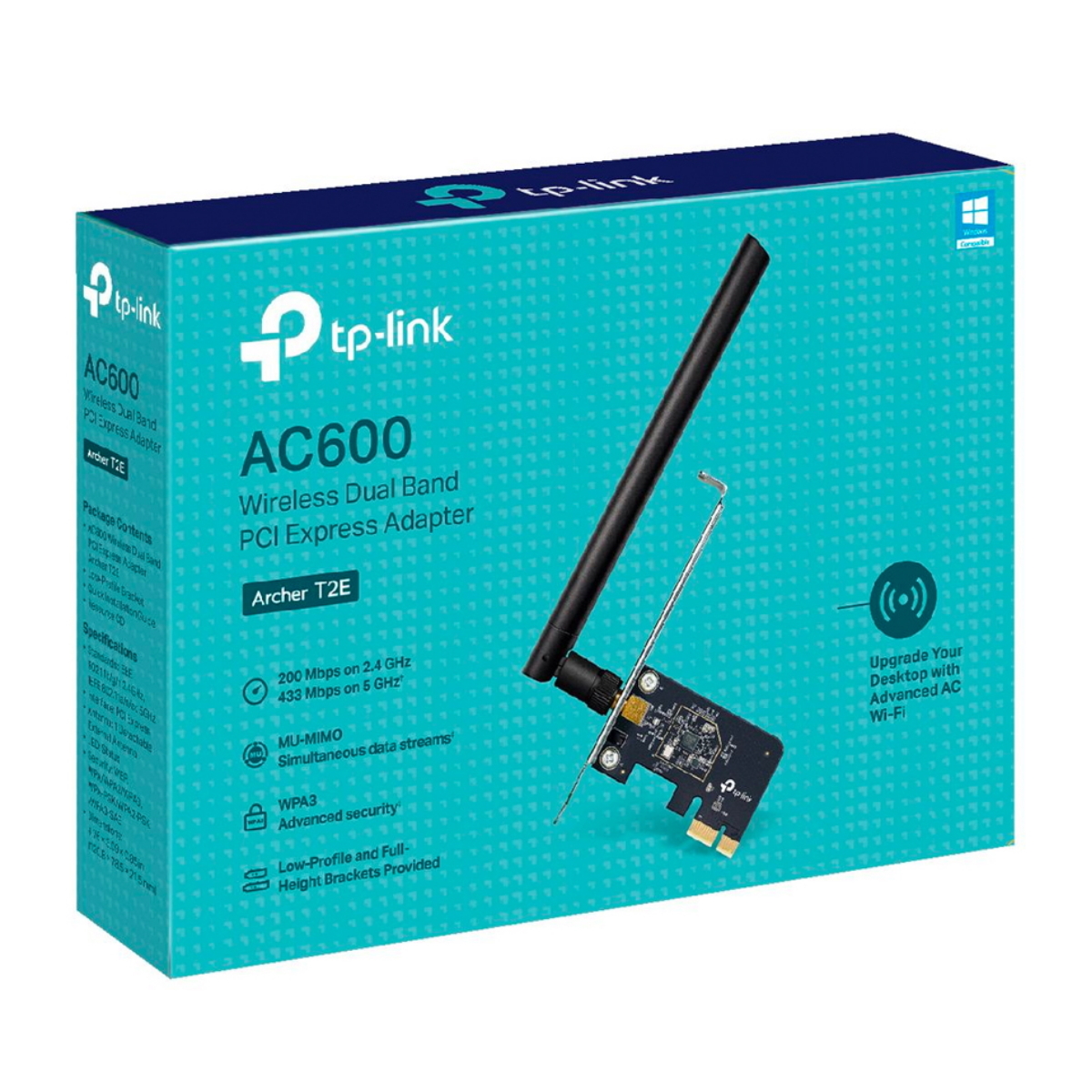 PLACA DE RED PCI-E WIFI ARCHER T2E PCIX AC600 1 ANTENA - TP-LINK