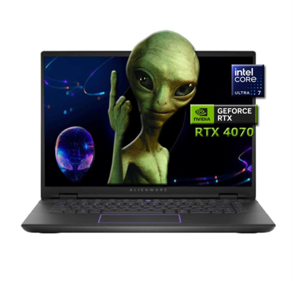 NOTEBOOK GAMER DELL ALIENWARE M16 R2 INTEL ULTRA I7 155h 16GB RAM 1TB SSD RTX 4070 8GB 16" QHD+ 240Hz BKP25
