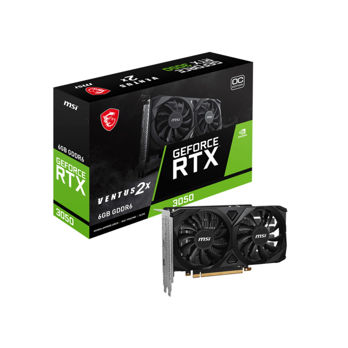 VGA 6GB RTX 3050 MSI VENTUS 2X 6G OC