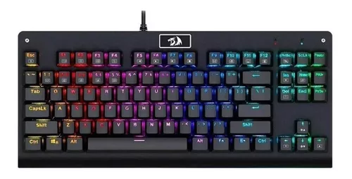 TECLADO REDRAGON DARK AVENGER BLACK RED SWITCH SPANISH K568RGB-SP