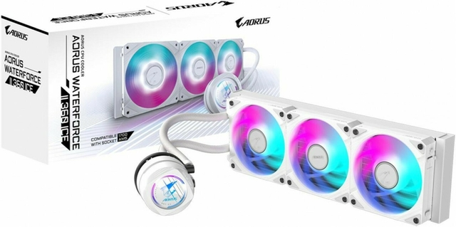 COOLER AORUS WATERFORCE X II 360I BLANCO LCD