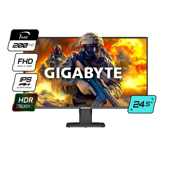 Monitor Gamer Gigabyte GS25F2 FHD IPS (144Hz - 200Hz) con Parlante