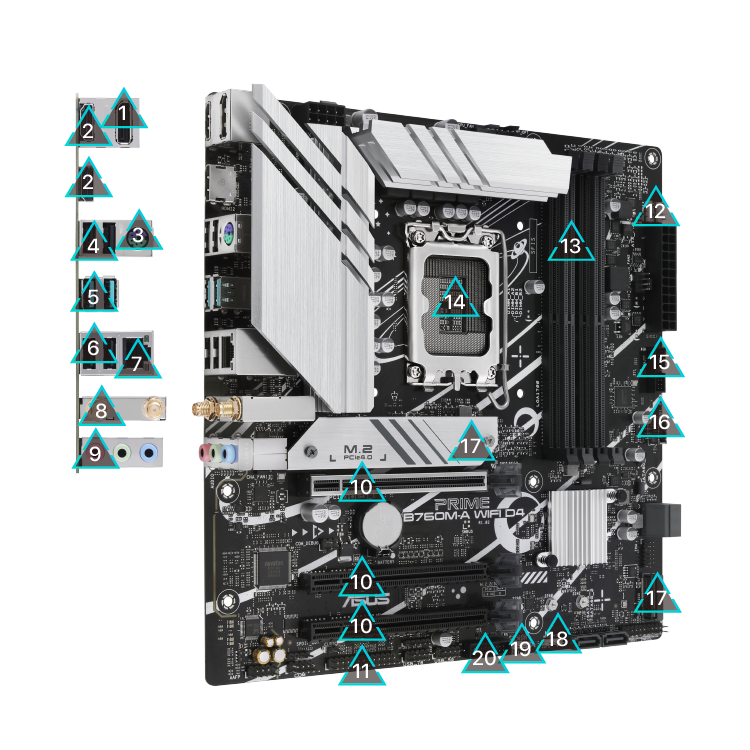 MB ASUS S1700 PRIME B760M-A D4-CSM DDR4 BOX M-ATX