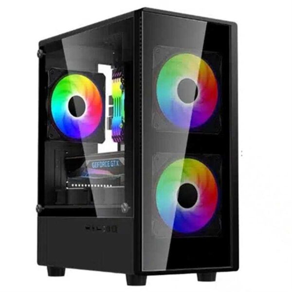 Gabinete LNZ M10, 3 fan,vidrio templ. lat/ front, usb3.0, hd audio, Filtro
