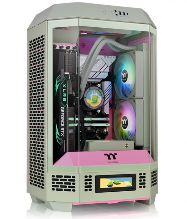 GABINETE THERMALTAKE THE TOWER 300 MATCHA PLUM TEMPERED GLASS