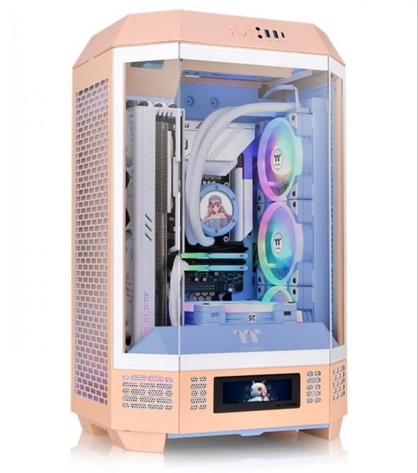 GABINETE THERMALTAKE THE TOWER 300 PEACH FUZZ TEMPERED GLASS