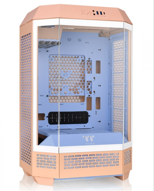 GABINETE THERMALTAKE THE TOWER 300 PEACH FUZZ TEMPERED GLASS - Imagen 3