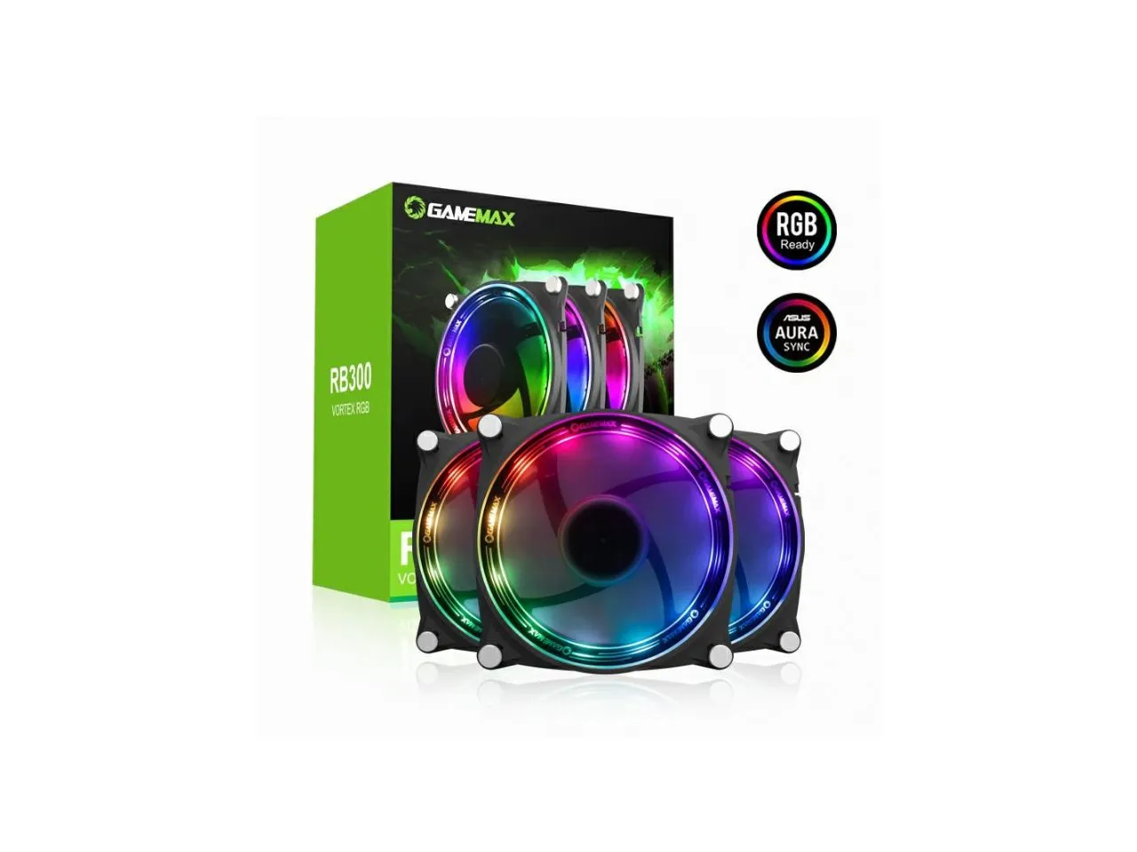 FAN COOLER GAMEMAX RB300 KIT X 3 FANS ARGB 12CM
