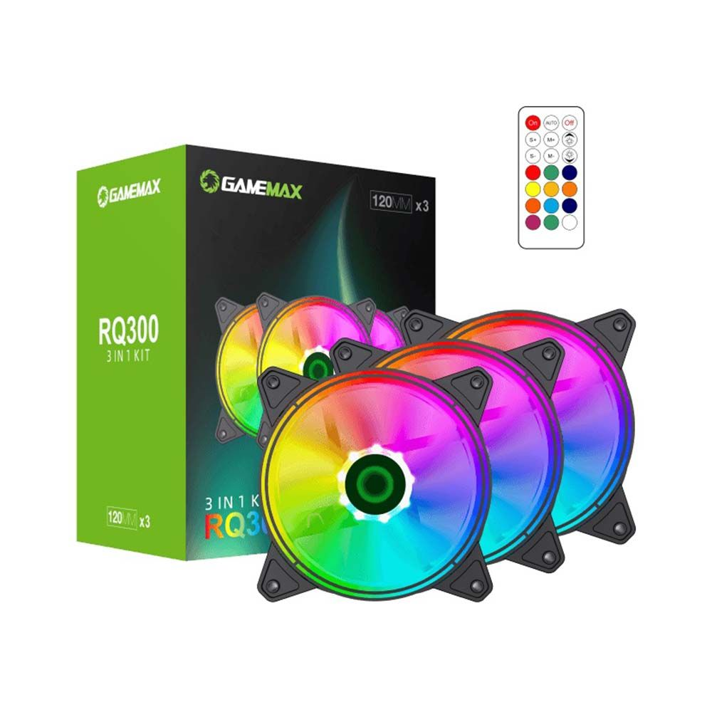FAN COOLER GAMEMAX RQ300 KIT X 3 FANS ARGB 12CM