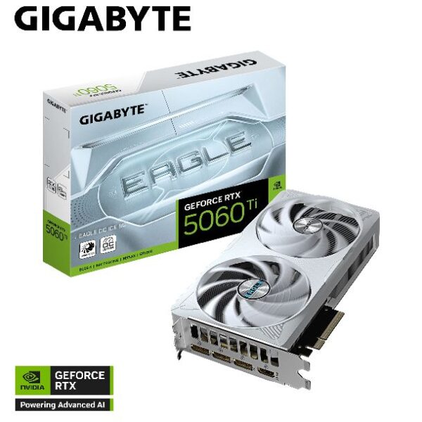 Placa de Video GIGABYTE GeForce RTX 5060 Ti EAGLE OC ICE 8G