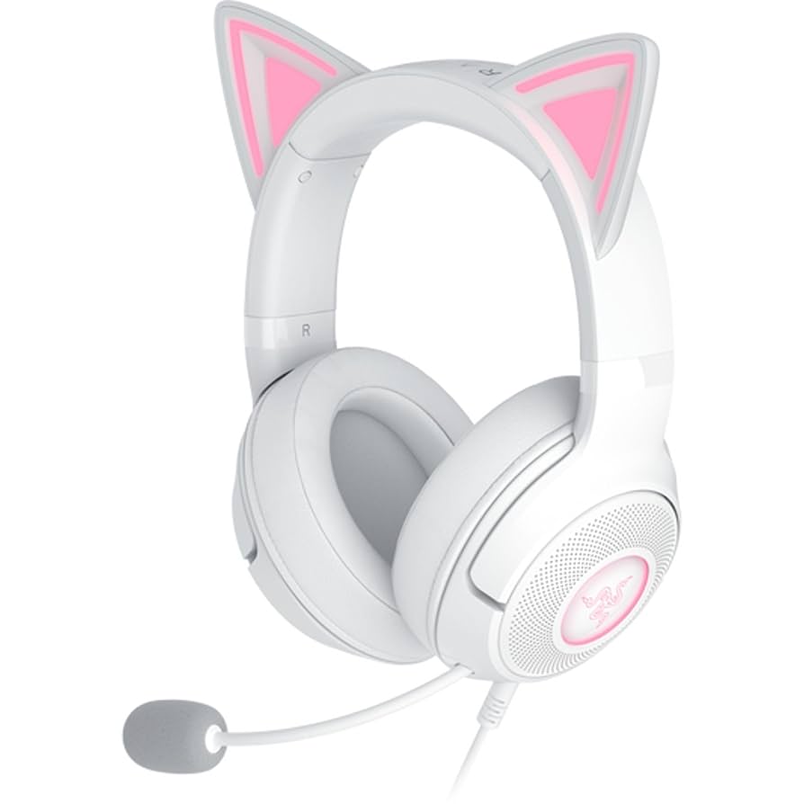 AURICULAR GAMER RAZER KRAKEN KITTY V2 WHITE USB RGB