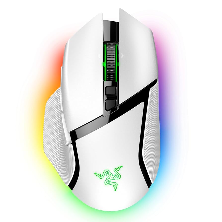 MOUSE GAMER RAZER BASILISK V3 PRO WHITE 35K HYPERSPEED WIRELESS