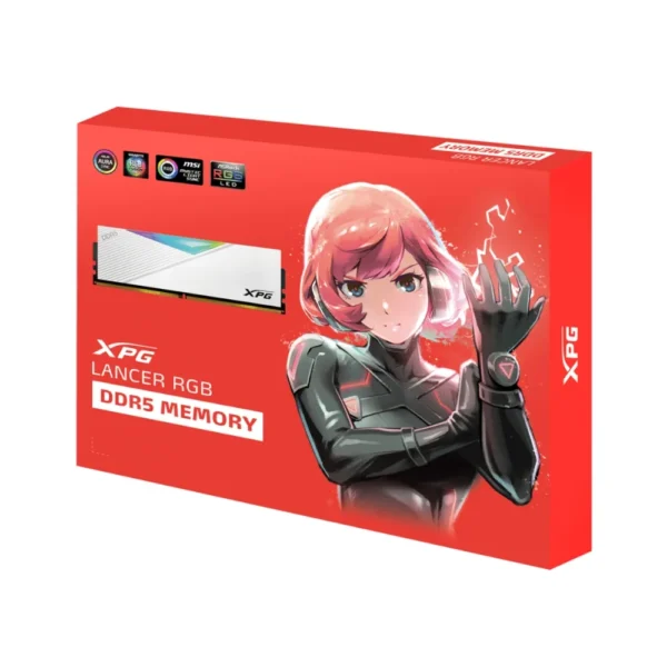 MEMORIA ADATA DIMM XPG LANCER DDR5 16GB 7200MHZ WHITE - Imagen 2