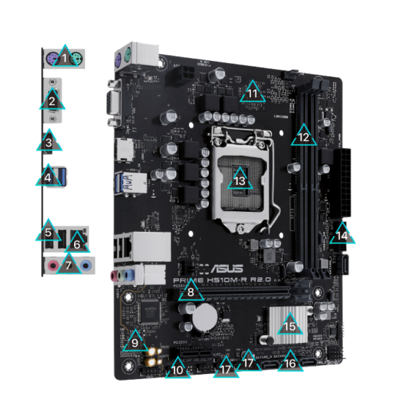 MOTHER ASUS PRIME (LGA1200) H510M-R R2.0 - Imagen 2
