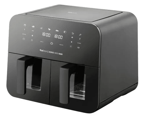 FREIDORA DE AIRE FOXBOX GENUS AERIS-9000-DUO 9LT 2000W NEGRO MOD FBX-ARS9LNVBX-100 (8304) - Imagen 2