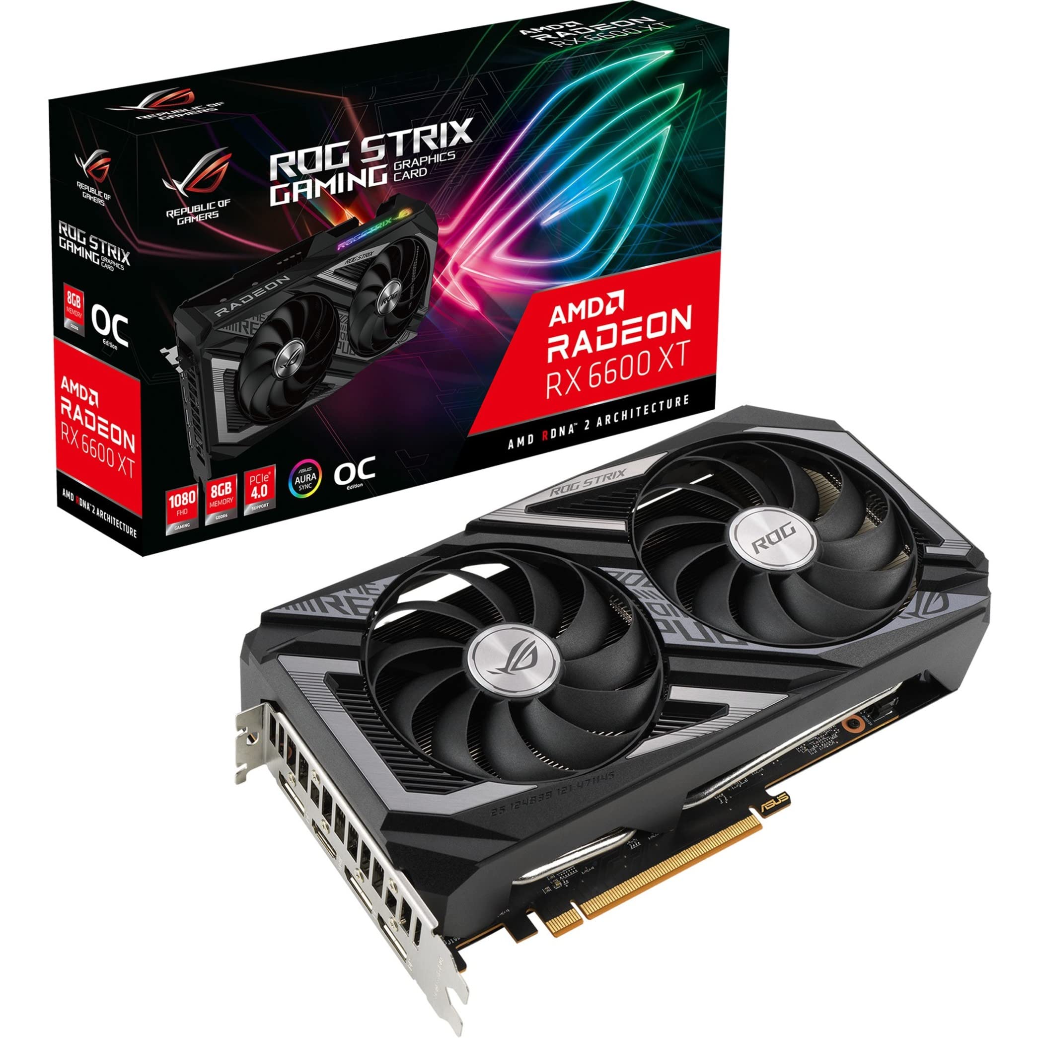 PLACA DE VIDEO ASUS ROG Strix RX 6600 XT OC Edition 8GB Radeon OUTLET - Imagen 2