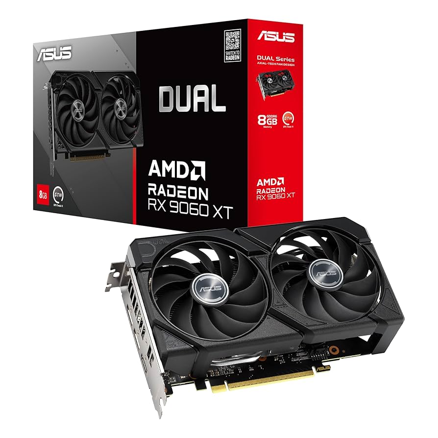 PLACA ASUS DUAL RADEON RX 9060XT OC 8GB (90YV0MI1-M0AA00 )