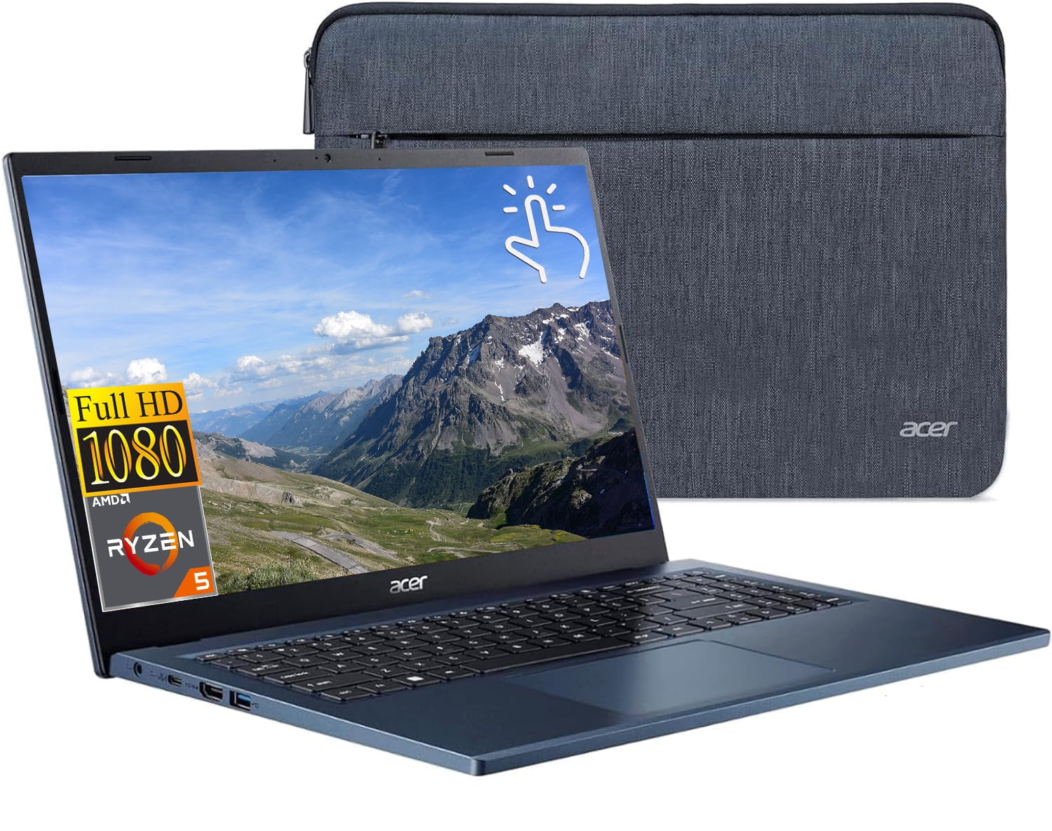 ACER ASPIRE 3 15 AMD RYZEN 5 7520U 8GB RAM 512GB SSD 15.6" FFHD A315-24P-R2AG Windows 11 Home Bkp25