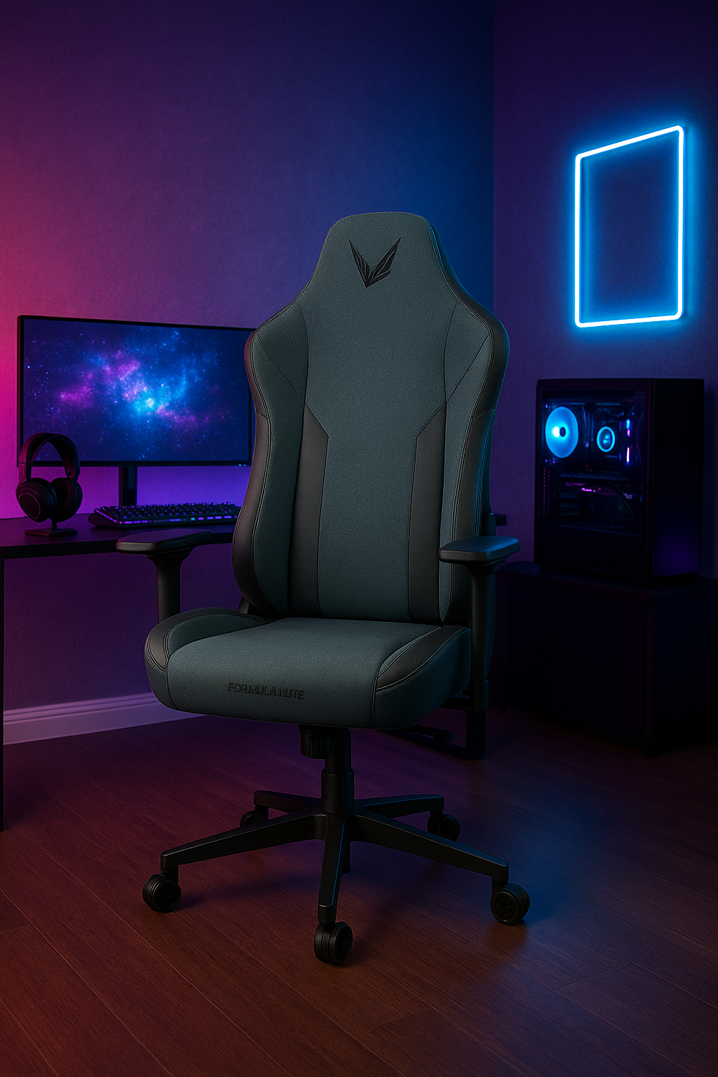 SILLA GAMER FORMULA V RYVO FABRIC LIGHT GREY (4711401663041)