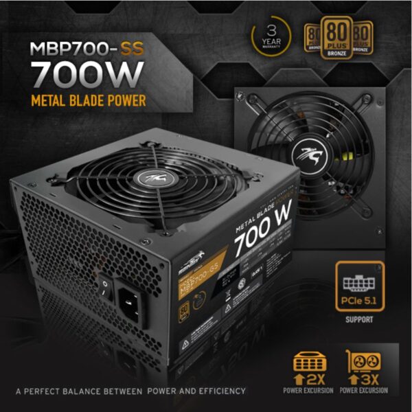 Fuente Sentey MBP700-GM 80Plus bronze - Imagen 2