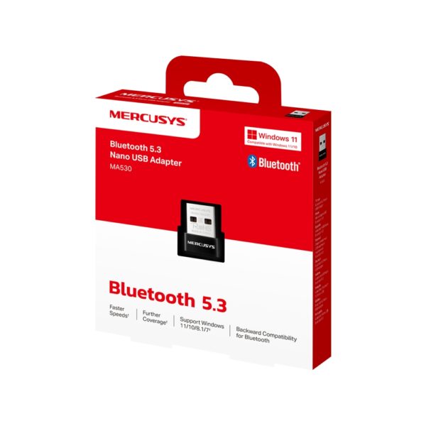 ADAPTADOR BLUETOOTH 5.3 MA530 MERCUSYS 5.3 USB NANO 2176 - Imagen 2