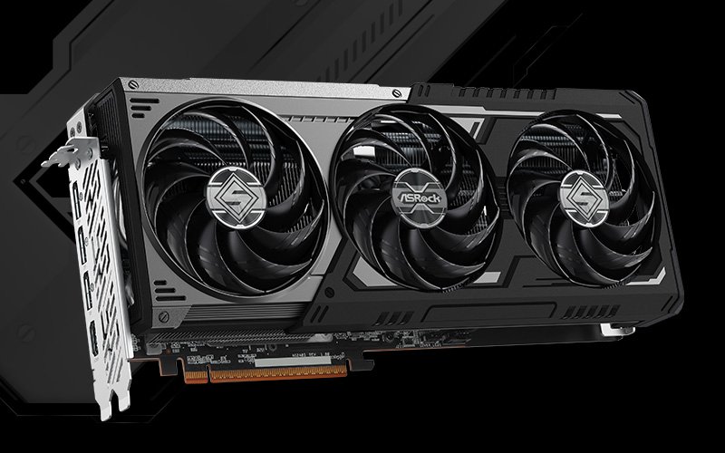 PLACA ASROCK RADEON RX9070 XT STEEL LEGEND DARK 16GB (90-GA5VZZ-00UANZ) - Imagen 2