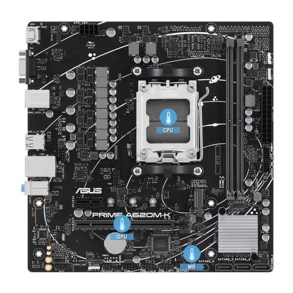 MB ASUS AM5 PRIME A620M-K BOX M-ATX