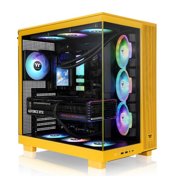 Gabinete TT View 380 XL  Mid-Tower TG x2 Fan ARGB x1 Reverse Fan x3 Bumblebee