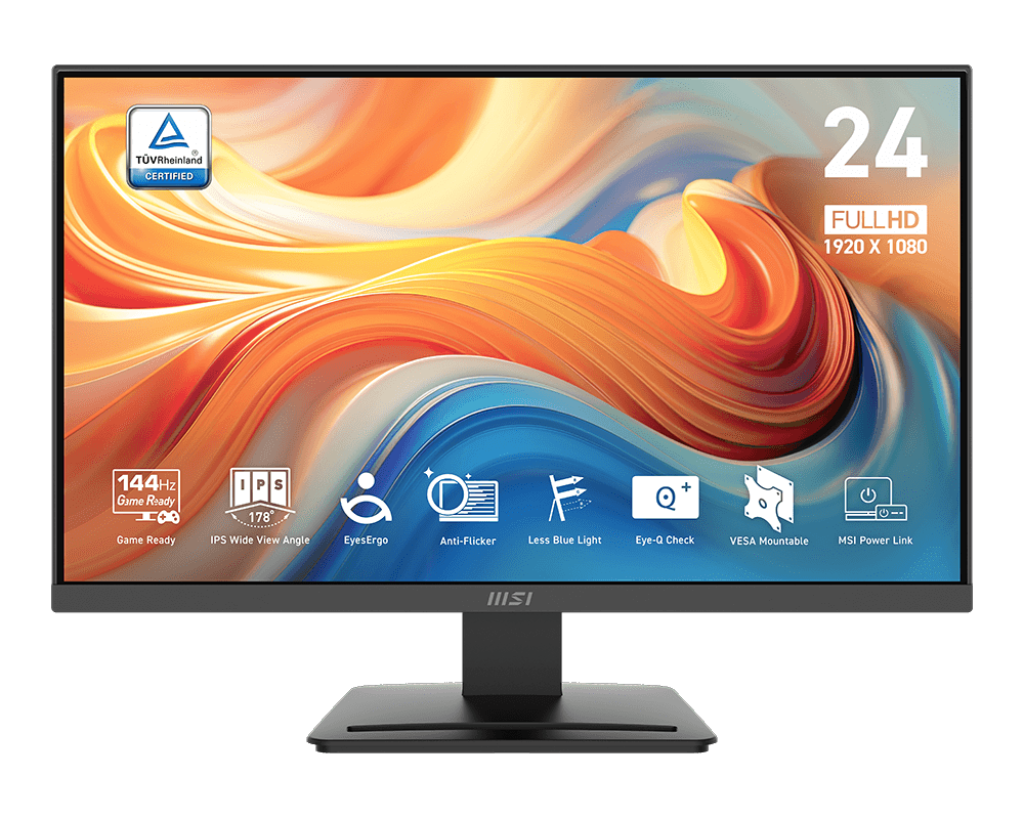 MONITOR GAMER MSI 24" PRO MP243L E14 (1920X1080) IPS 144HZ