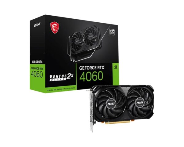 PLACA MSI RTX 4060 VENTUS 2X 8GB OC DDR6 BLACK