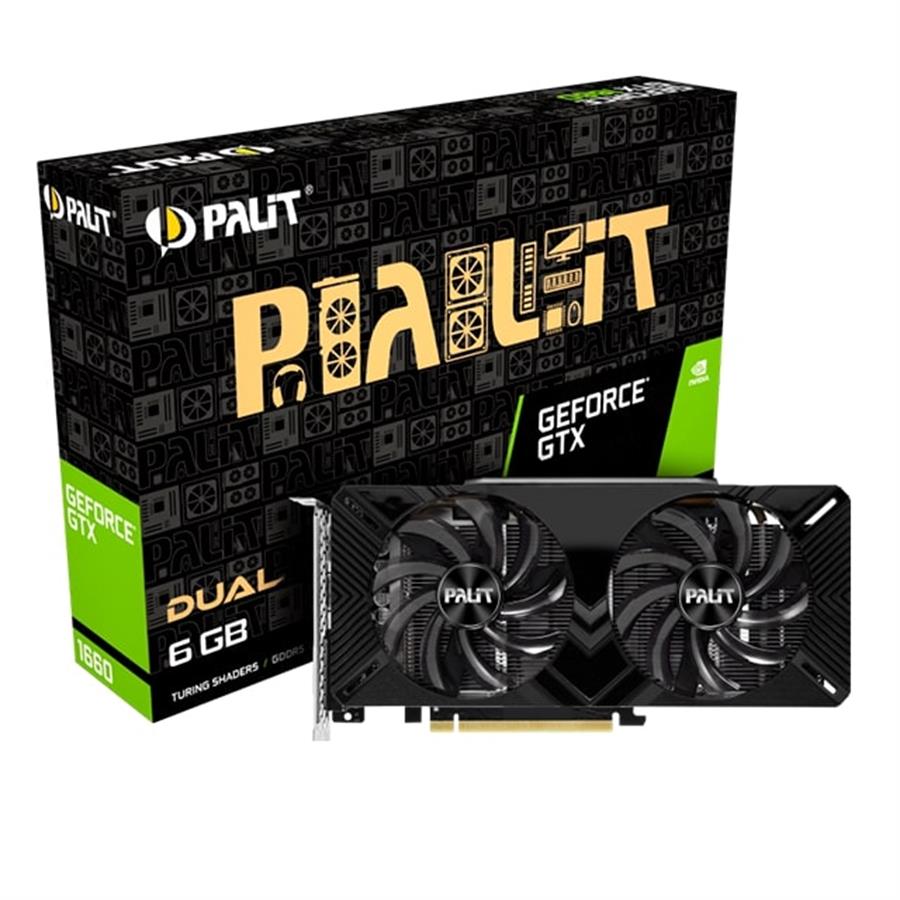 PLACA DE VIDEO PALIT NVIDIA GEFORCE GTX 1660 TI DUAL 6GB GDDR6 OUTLET