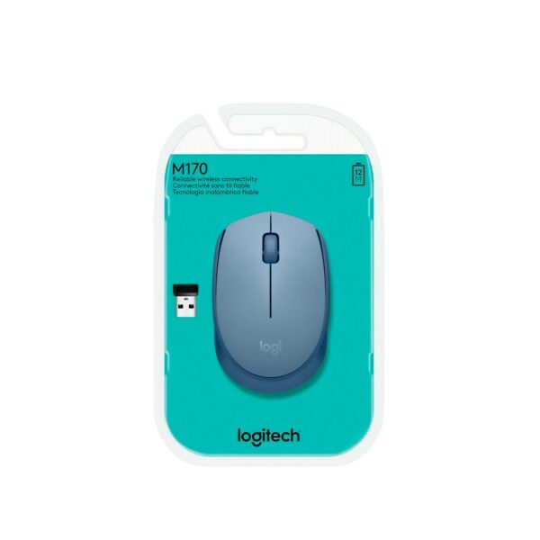MOUSE USB WIRELESS M170 AZUL GRIS - Imagen 2