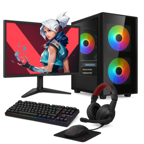 Pc Gamer Completa/ Ryzen 5 8500g AM5/A620/DDR5 16GB/SSD M.2 1TB/Fuente 650W/GAB RGB + Monitor + Combo Gamer