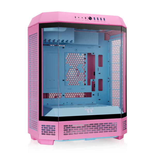 Gabinete TT The Tower 600 Mid-Tower TG x3 Fan x2 Bubble Pink - Imagen 2
