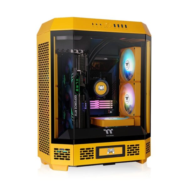 Gabinete TT The Tower 600 Mid-Tower TG x3 Fan x2 Bumblebee
