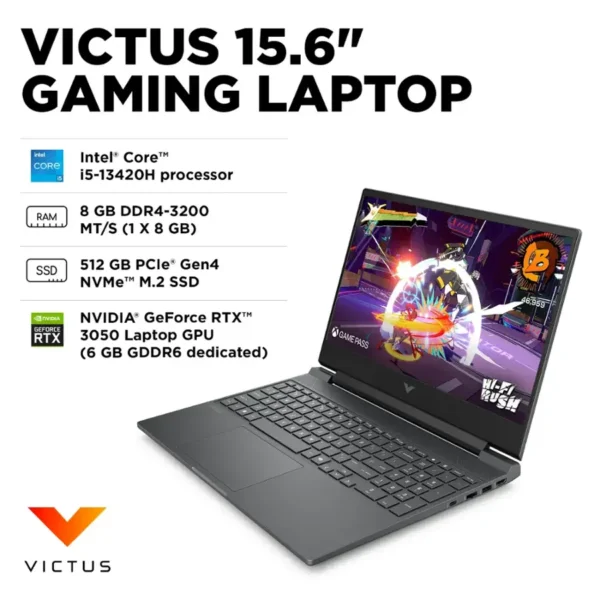HP VICTUS 15-FA2013DX GAMING I5-13420H/8GB/512GB/15.6"FHD 144HZ/RTX 3050 6GB/WIN11 - Imagen 2