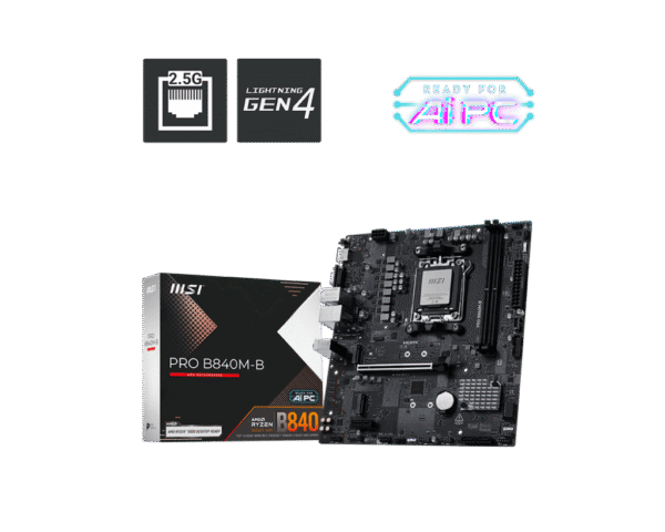 MB MSI AM5 PRO B840M-B DDR5 BOX M-ATX - Imagen 2