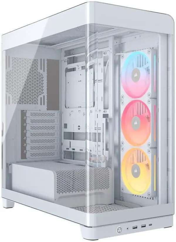 Gabinete Corsair FRAME 4500X LX-R RGB Mid-Tower TG White - Imagen 2