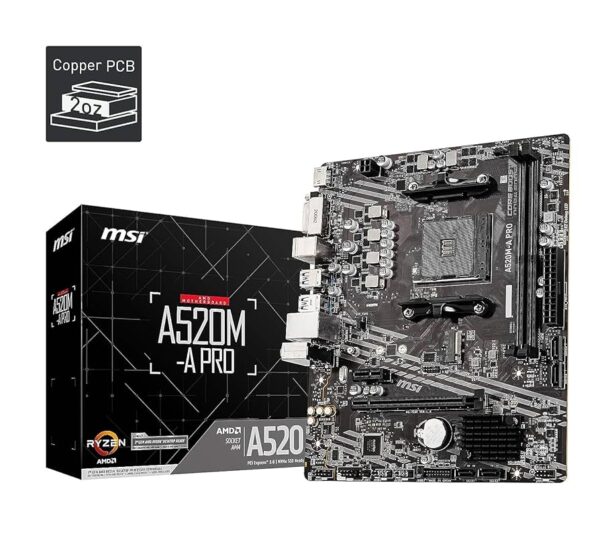 MB MSI AM4 A520M-A PRO DDR4 BULK M-ATX - Imagen 2