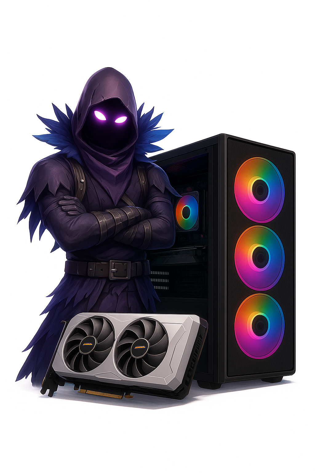 PC GAMER CON MONITOR 20/ RYZEN 5 5500 RTX2060 SUPER 8GB RAM 8GB X2 A520 1TB 650W GAB RGB