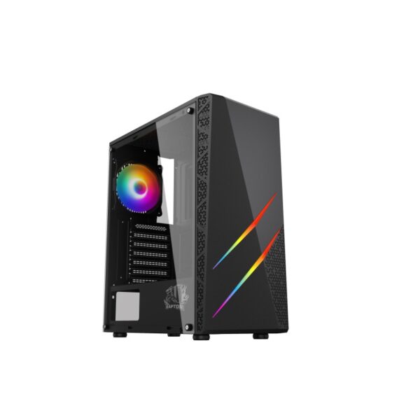 Gabinete Raptor Blaze Force V2 TG Mid-Tower RGB Fan x3 w/button control - Imagen 2