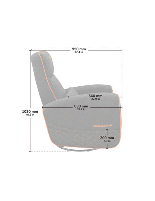 Sofa Gamer Cougar Fidom - Imagen 5