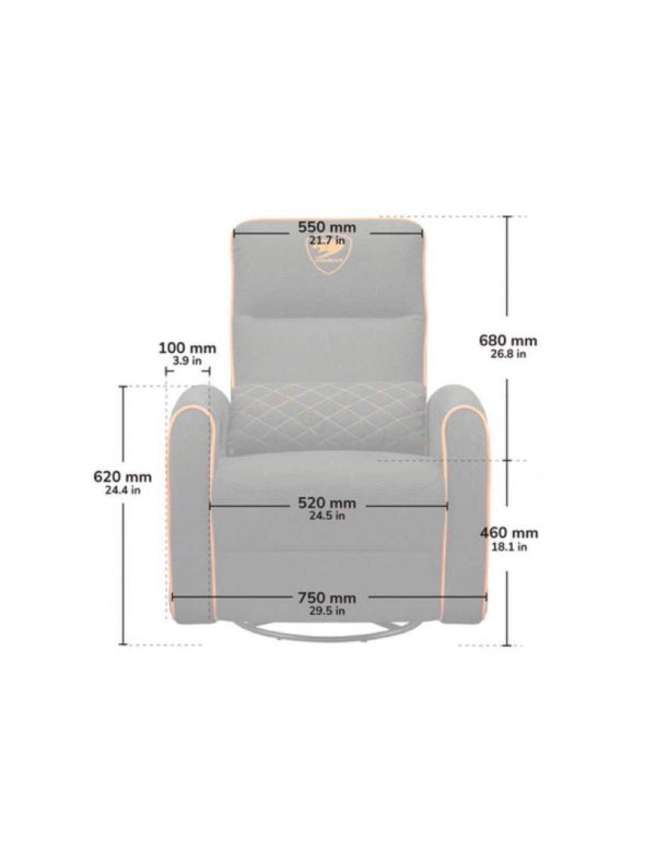 Sofa Gamer Cougar Fidom - Imagen 6