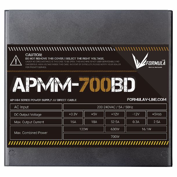 FUENTE FORMULA V LINE APMM-700BD 700W 80 PLUS BRONZE - Imagen 2